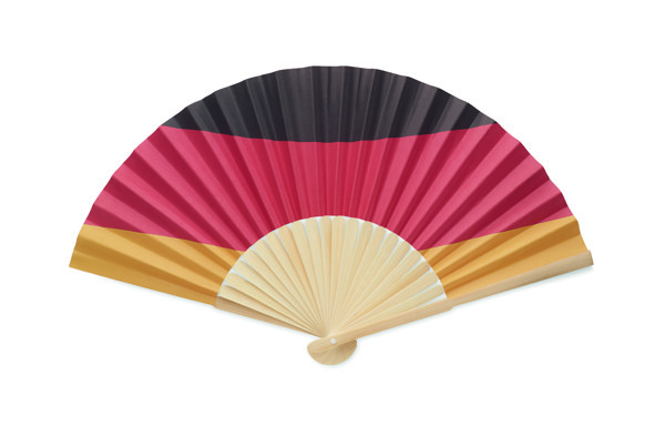 Eventail à motif de drapeau Funfan - Jaune