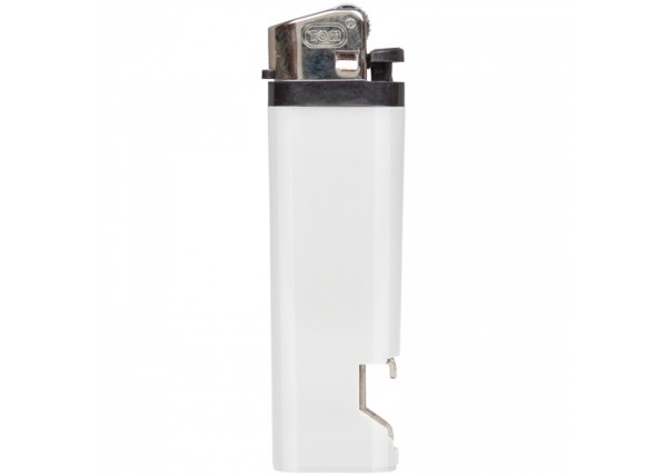 Flint lighter-bottle opener - White