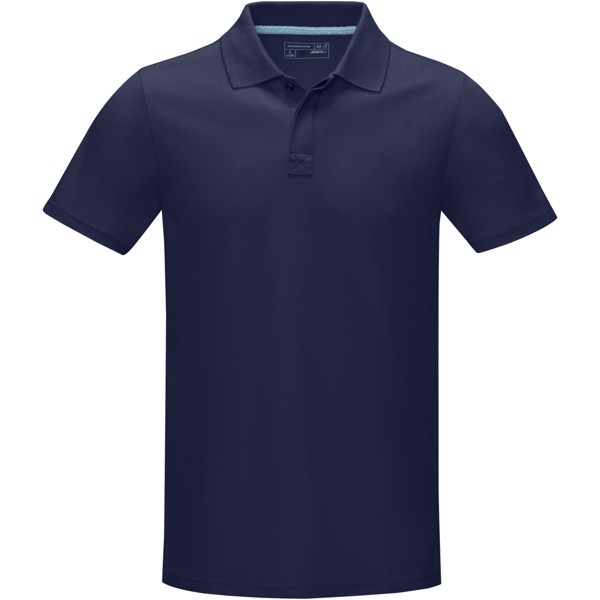 Polo para homem em material de orgânico "Graphite" - Azul marinho / M