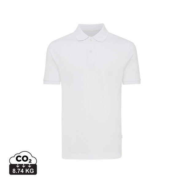 Polo en coton piqué et recyclé IQONIQ Yosemite - Recycled White / 5XL