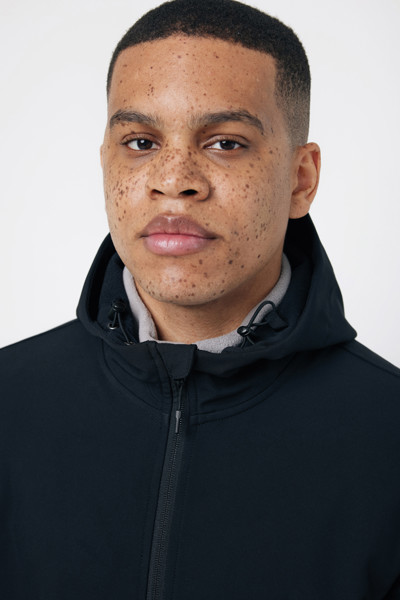 Iqoniq Makalu moška soft shell jakna 5000 mm, 300 g/m² - Črna / 2XL