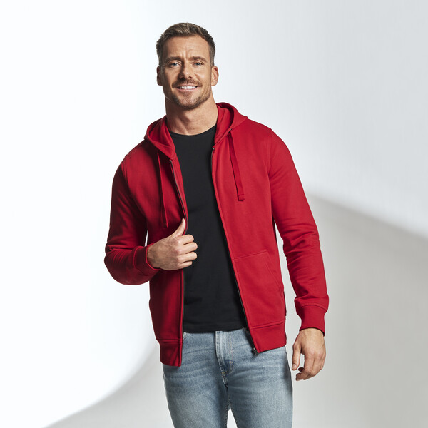 Cottover Gots Full Zip Hood Man white XXL