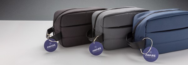 Impact AWARE™ RPET toiletry bag - Navy
