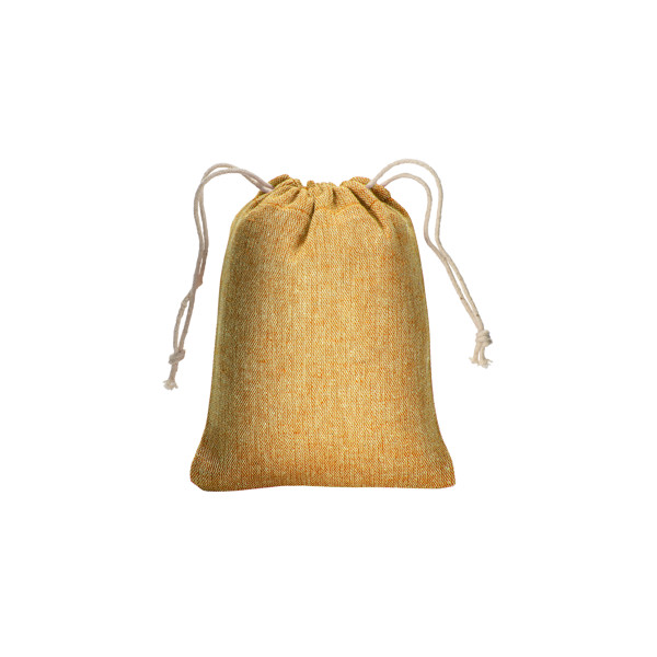 Recycled Cotton Gift Bag, 150 G/M2, 10 X 14 Cm - Yellow