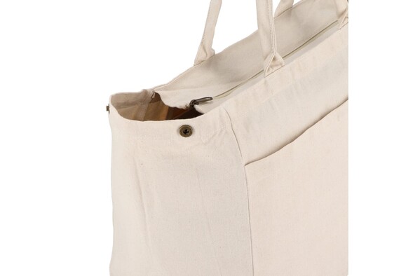 Sac fourre-tout en coton avec fermeture éclair OEKO-TEX® 39 x 24 x 34cm 320g/m².