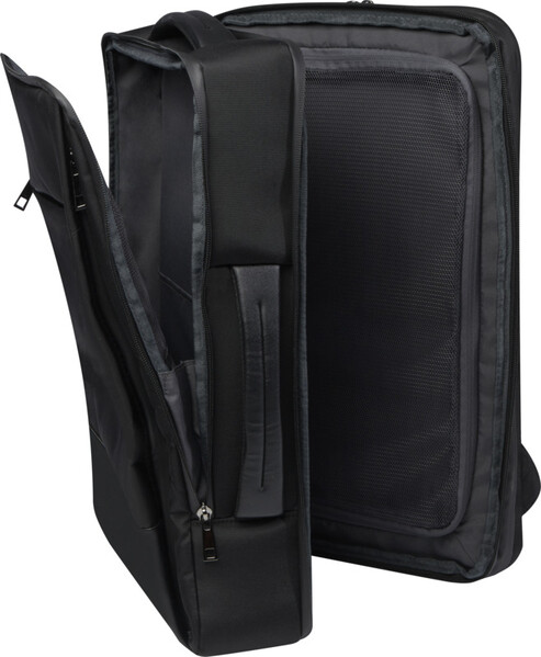 Mochila para portátil de 17" ampliável reciclada GRS de 35 L Expedition Pro - Preto liso