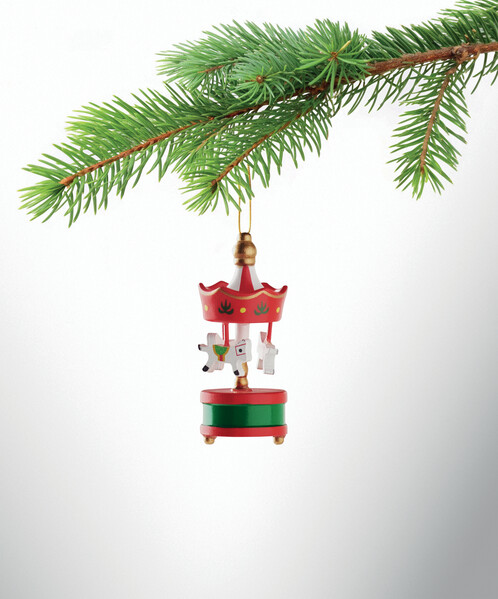 Wooden carousel ornament Whirl - Red