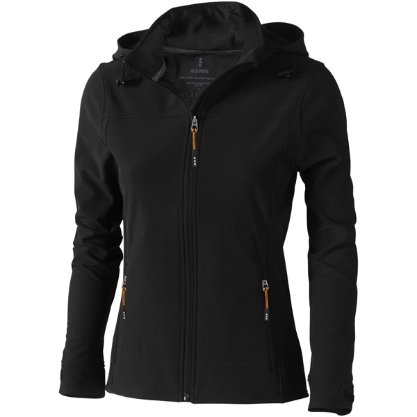 Langley women's softshell jacket - Solid black / XS