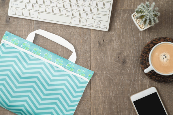 Custom Document Bag Cazure - White