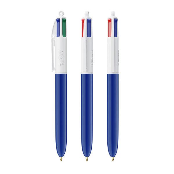 BIC® 4 Couleurs® ballpen - Blanc/Bleu Marine