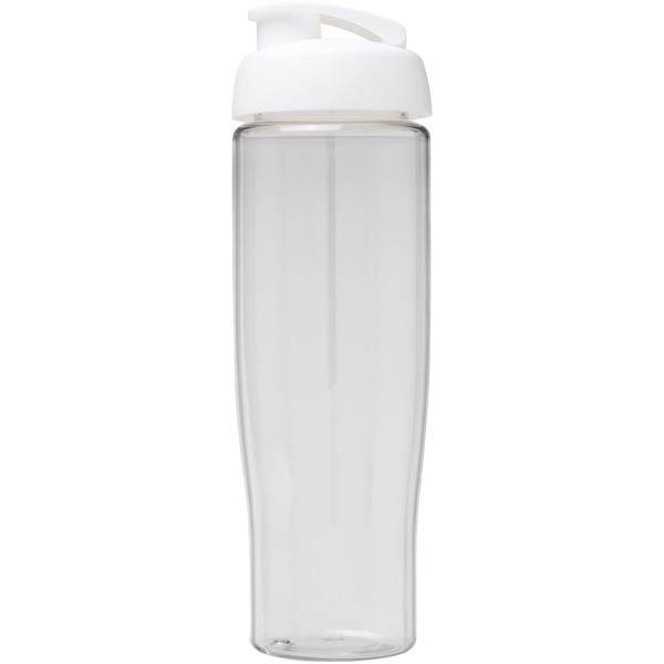 Garrafa desportiva com tampa Flip de 700 ml H2O Tempo® - Transparente / Branco