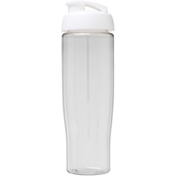 Bouteille de sport H2O Active® Tempo 700ml avec couvercle à clapet - Translucide / Blanc