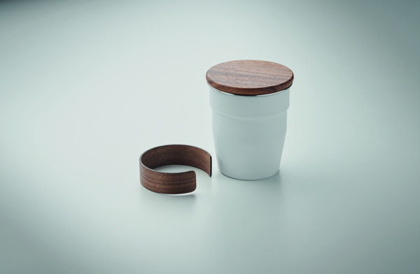 Single wall tumbler 350 ml Walnut - White