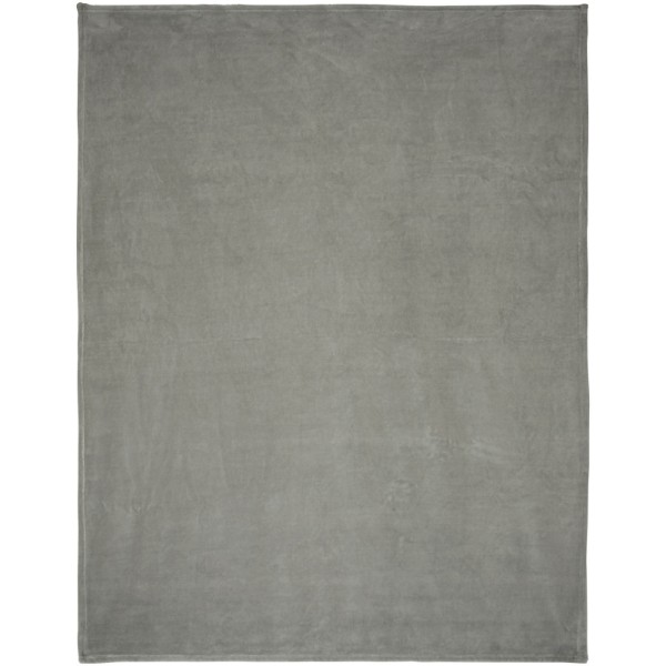 Bay extra soft coral fleece plaid blanket - Grey