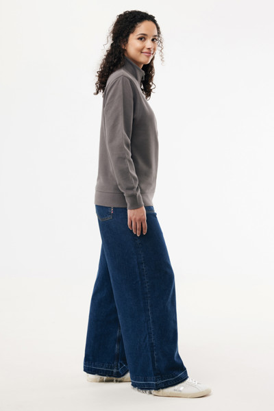 IQONIQ Elgon recycled cotton quarter zip sweater - Anthracite / XL