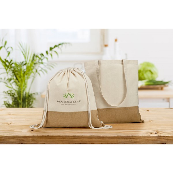 SABLON. 100% bavlněná stahovací taška (160 g/m²)