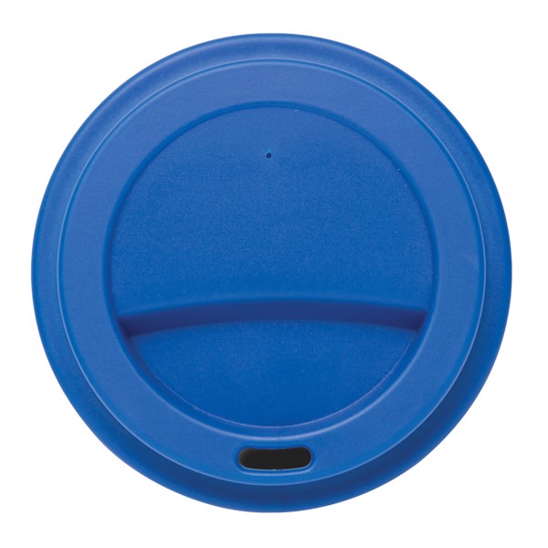 Mug en PP recyclable avec couvercle à vis 350ml - Bleu