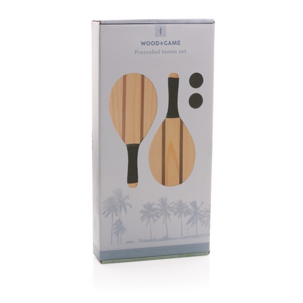 XD - Wooden frescobol tennis set