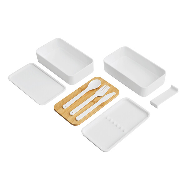 Lunch Box Double Level - White
