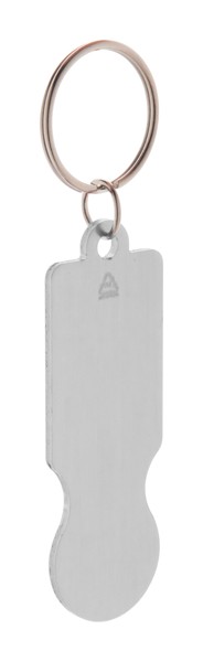 Trolley Coin Keyring RaluCart - Silver