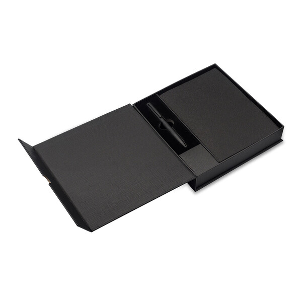 Solene gift set notebook and pen - Black