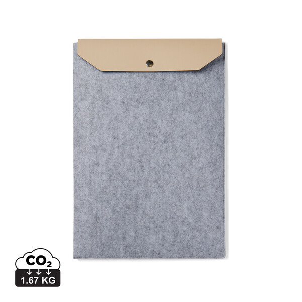 Vinga Albon laptop sleeve 17in, 82% recycled felt - Grey