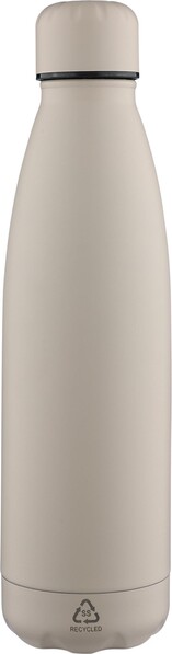 Recycled double-walled drinking bottle 500 ml Sunny - beige