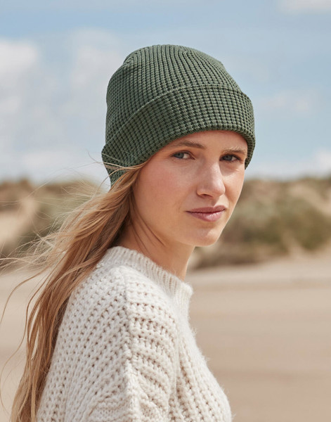 Organic Cotton Waffle Beanie - Graphite Grey / ONE SIZE