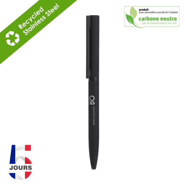 Sari Twist Black Metal Ball Pen Stock Fran / Black Rubber / Matte Black