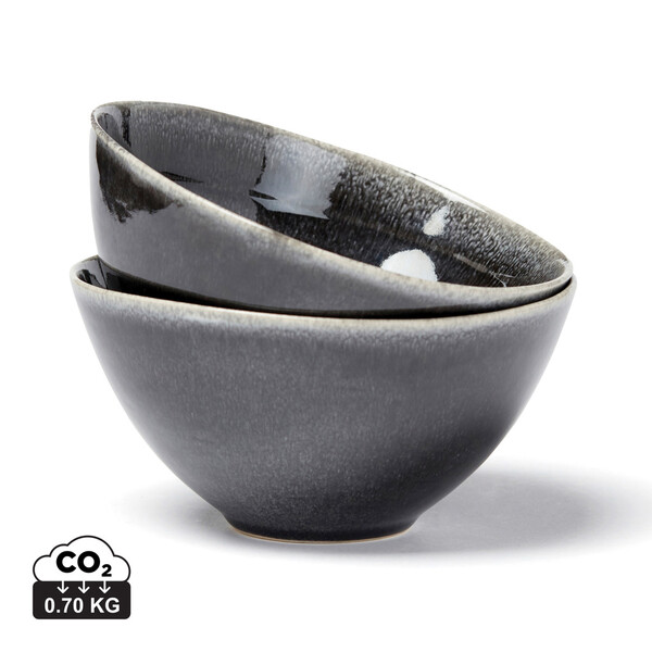VINGA Nomimono bowl 15,5 cm, 2 pcs set - Black