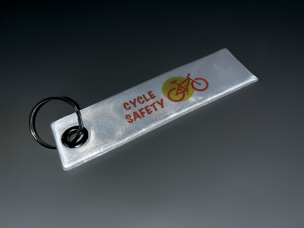 Reflective safety key tag (CE EN17353) - Silver (EN17353)