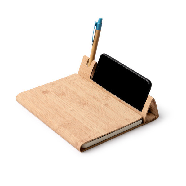 Personalised PU leather A5 notebook with phone stand and mouse pad
