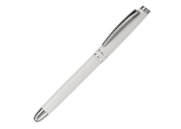 Metal rollerball 2 stripes - White