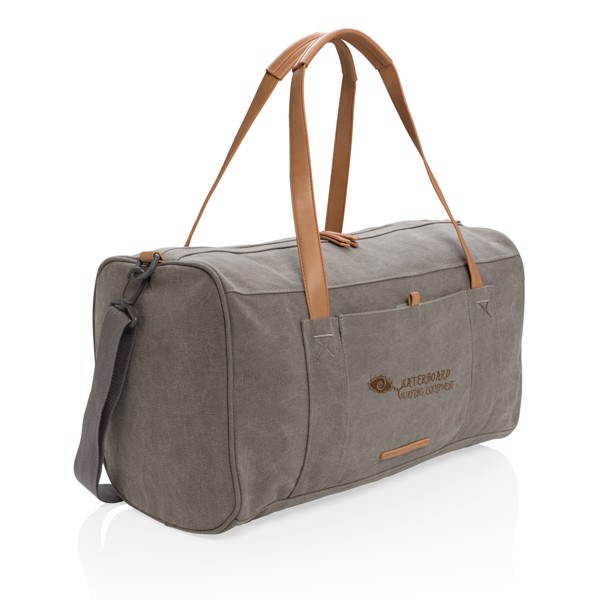Xd Collection canvas weekend bag 460x220x265 mm - Grey