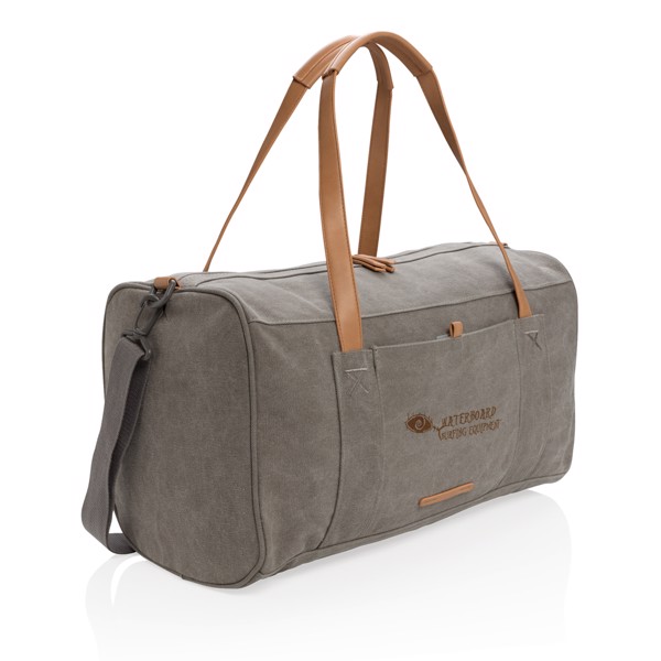 Canvas travel/weekend bag PVC free - Grey