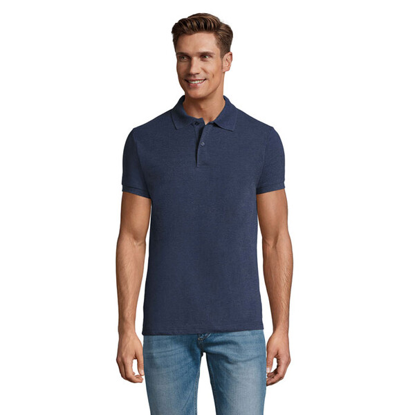 PERFECT MEN Polo homen 180g - Denim Dois TonsXXL