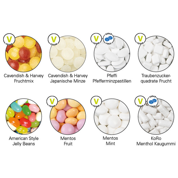 Schiebedeckeldose, Mini Bonbons Fruchtmix | Cavendish & Harvey Mini Bonbons Fruchtmix, 13 g