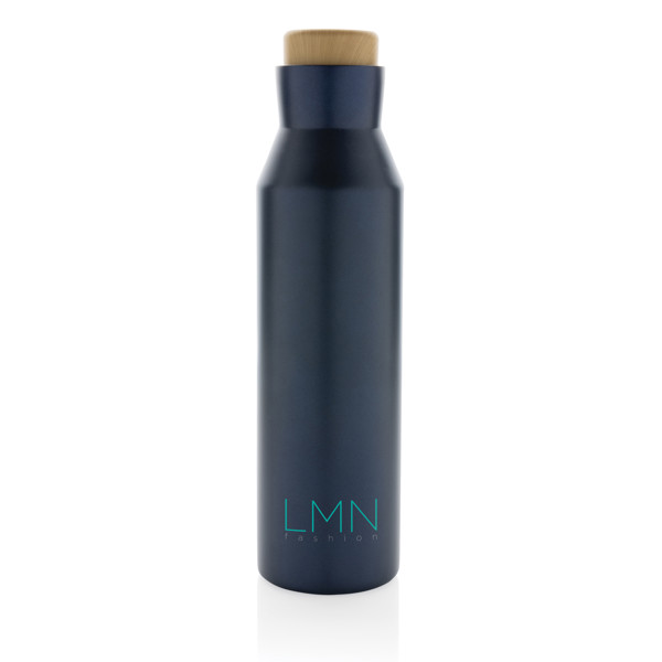 Bouteille iso en acier inoxydable recyclé certifiée RCS Gaia - Bleu