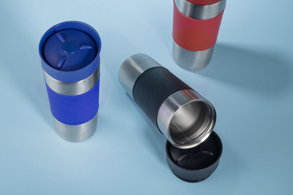 Thermal mug RONDE 425 ml - black