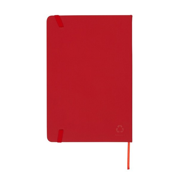 Notebook A5, recycled PU | Roderick - red