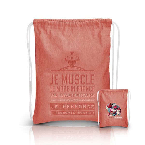 SAC A DOS EN COTON - GYM BAG 150 g/m2 - Rouge