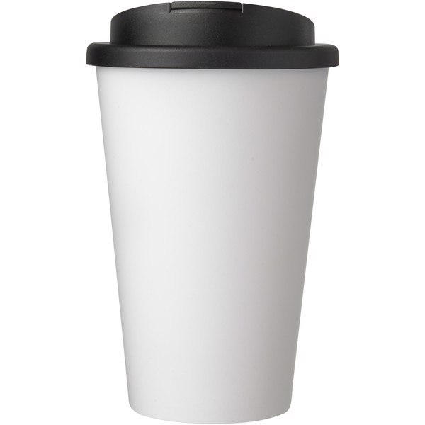 Termohrnček Americano® 350 ml s uzáverom odolným proti rozliatiu - Biela / Jednofarebná čierna