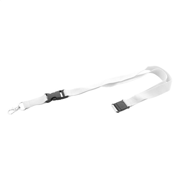 Lanyard aus RPET Revent Plus - Weiß