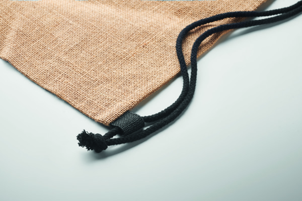 Jute drawstring bag Fukuro - Black