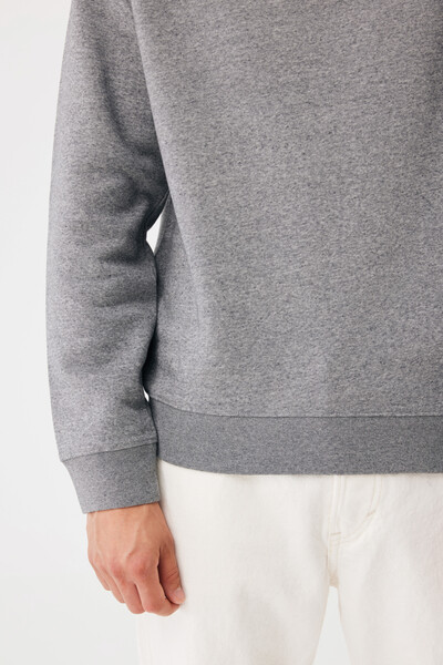 Mikina IQONIQ Torla z recyklované bavlny - Light Heather Anthracite / XS