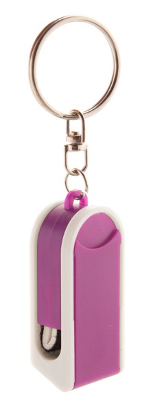 Mobile Holder Keyring Satari - White / Pink
