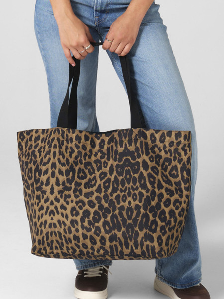 Leopard Print Carryall Tote Bag