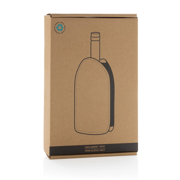 Housse réfrigérante à vin Vino en rPET AWARE™ - Bleu Marine