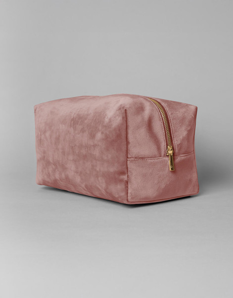Velvet Toiletry / Accessory Case - Dark Emerald / L