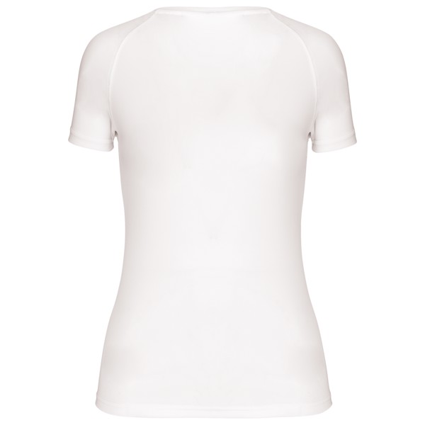 Ladies’ V-Neck Short-Sleeved Sports T-Shirt - White / XL